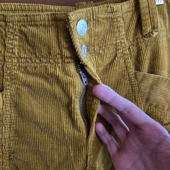 Anthropologie Pilcro Slim Corduroy Cargo Trouser Crop Ankle Zip Boho Pant 26P - Picture 4 of 6